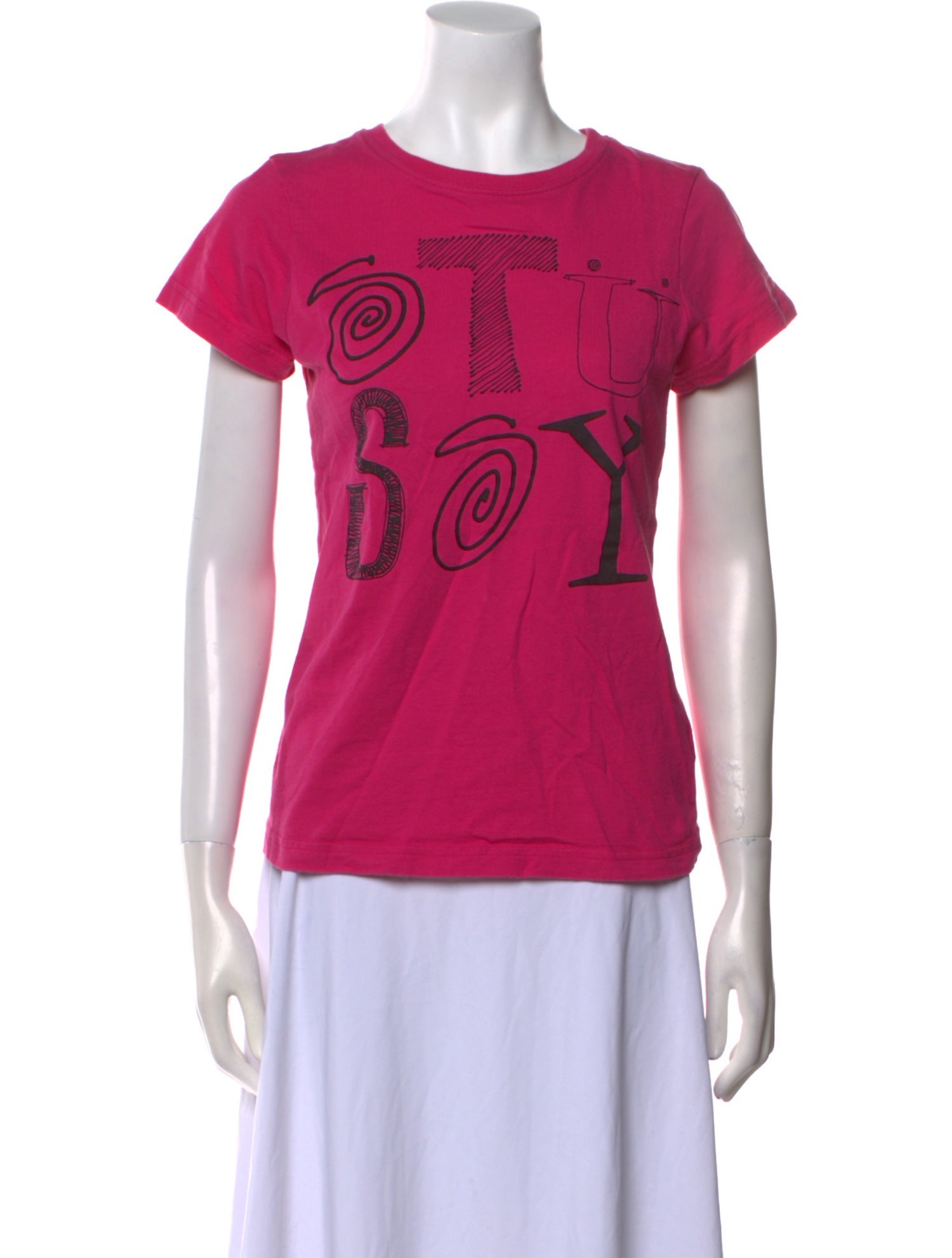 Stüssy Graphic Print Crew Neck T-Shirt