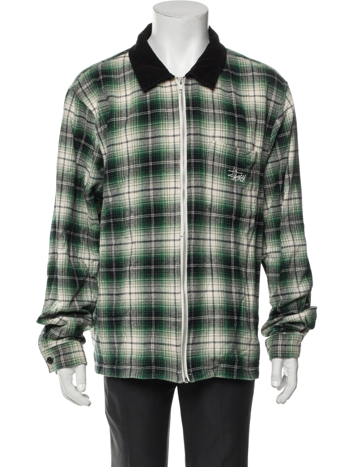 Stüssy Plaid Print Trucker Jacket
