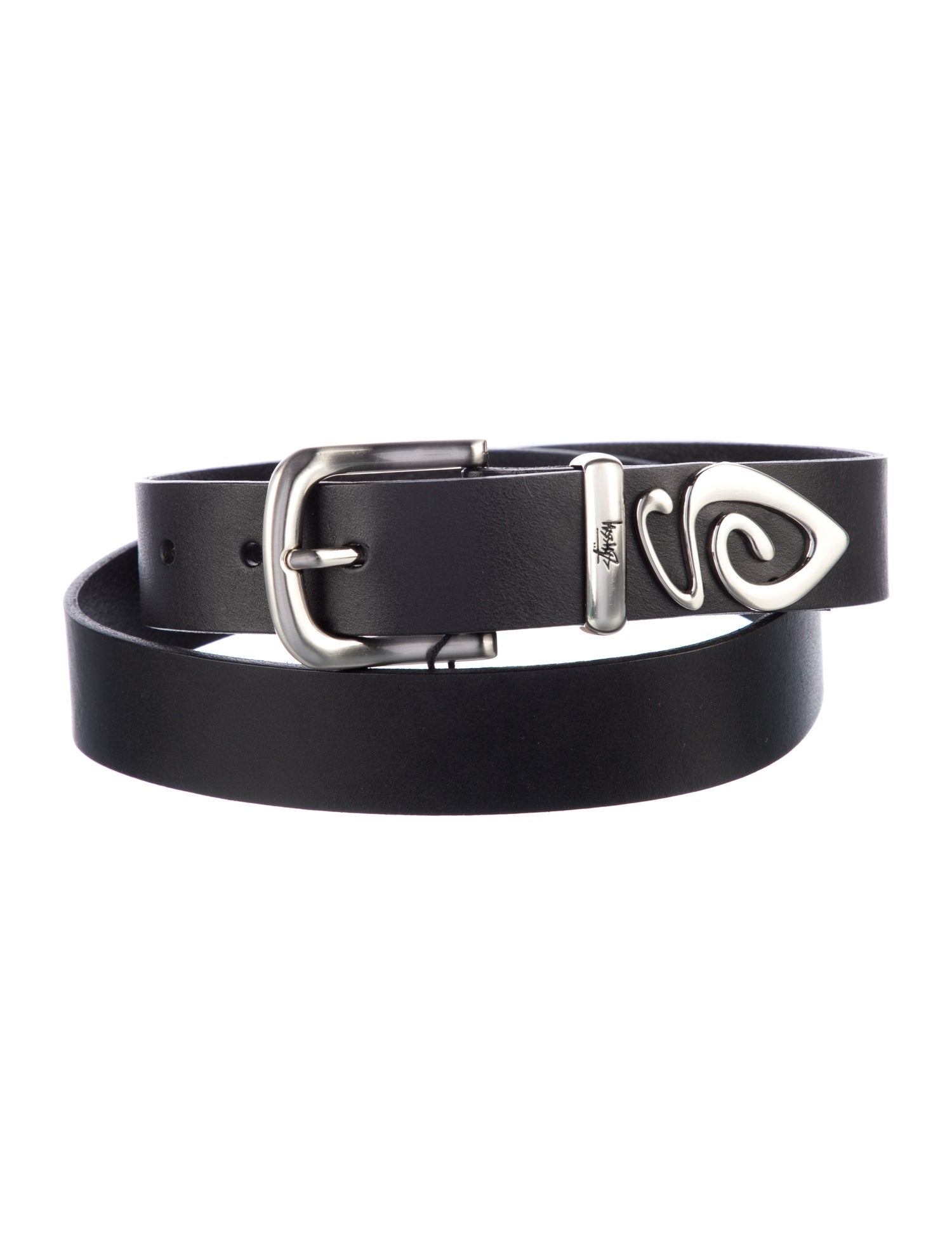 Stüssy Leather Belt - Black Belts, Accessories - WSTUY25485 | The