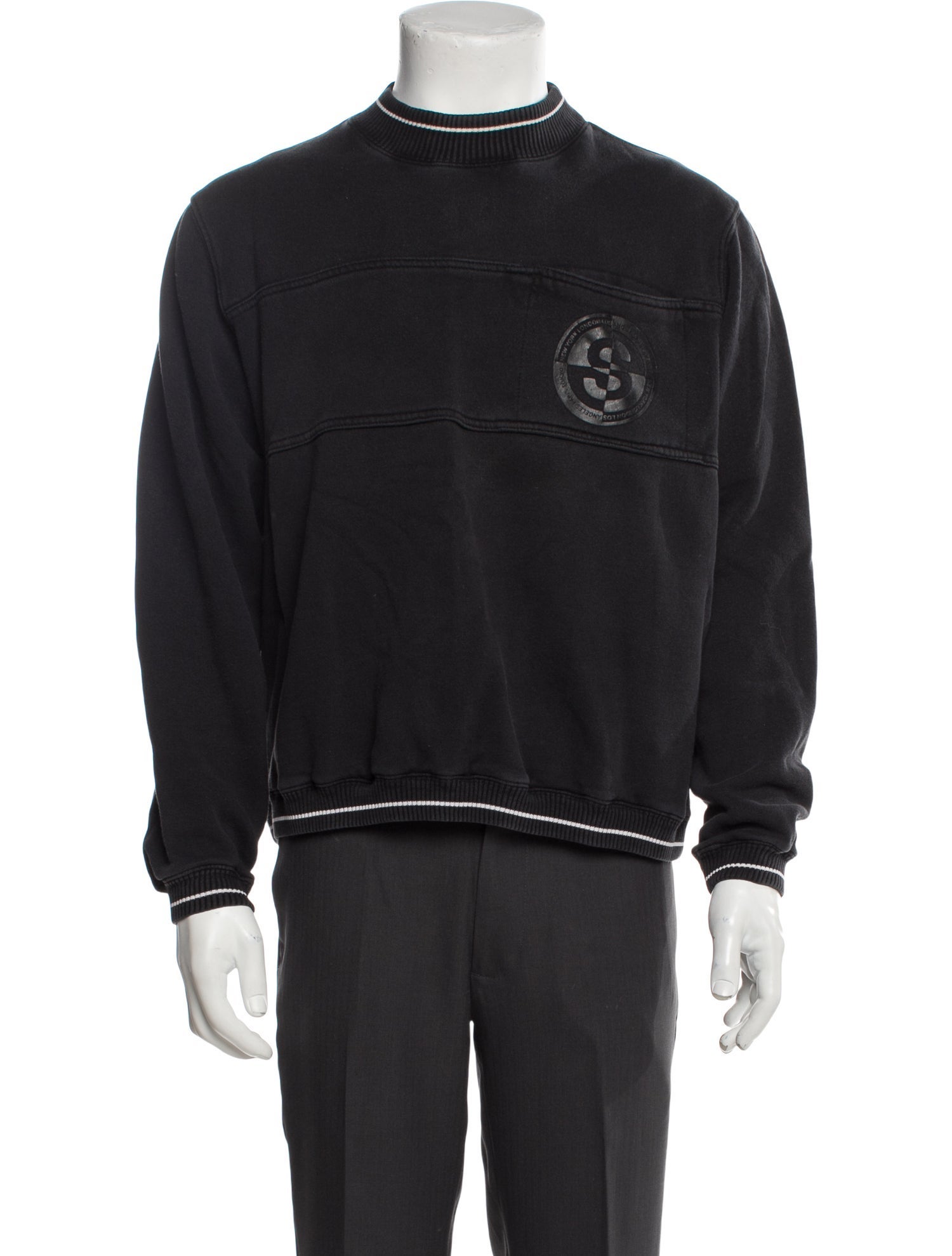 Stüssy Graphic Print Mock Neck Pullover