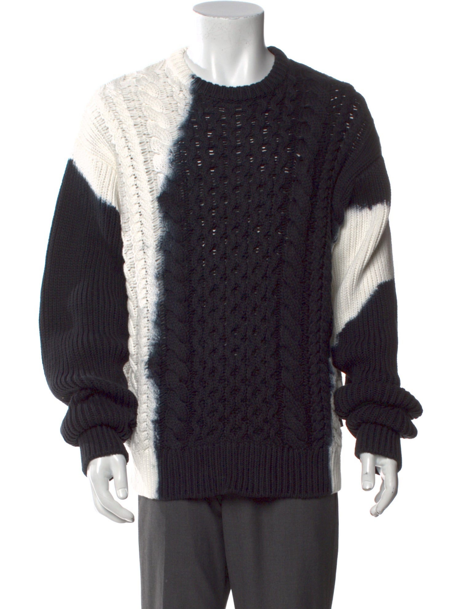 Stüssy Colorblock Pattern Crew Neck Pullover w/ Tags