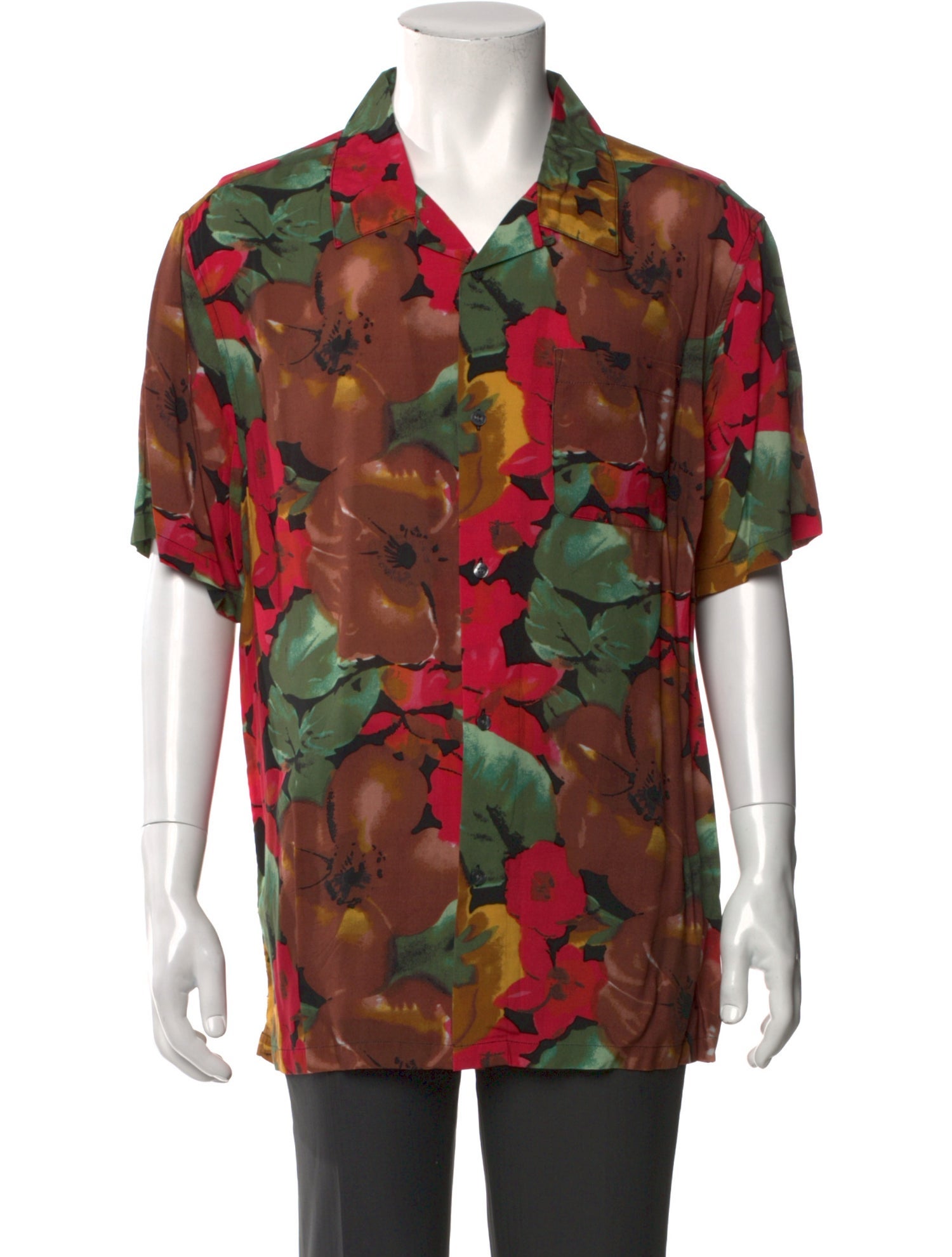 Stüssy Floral Print Short Sleeve Shirt