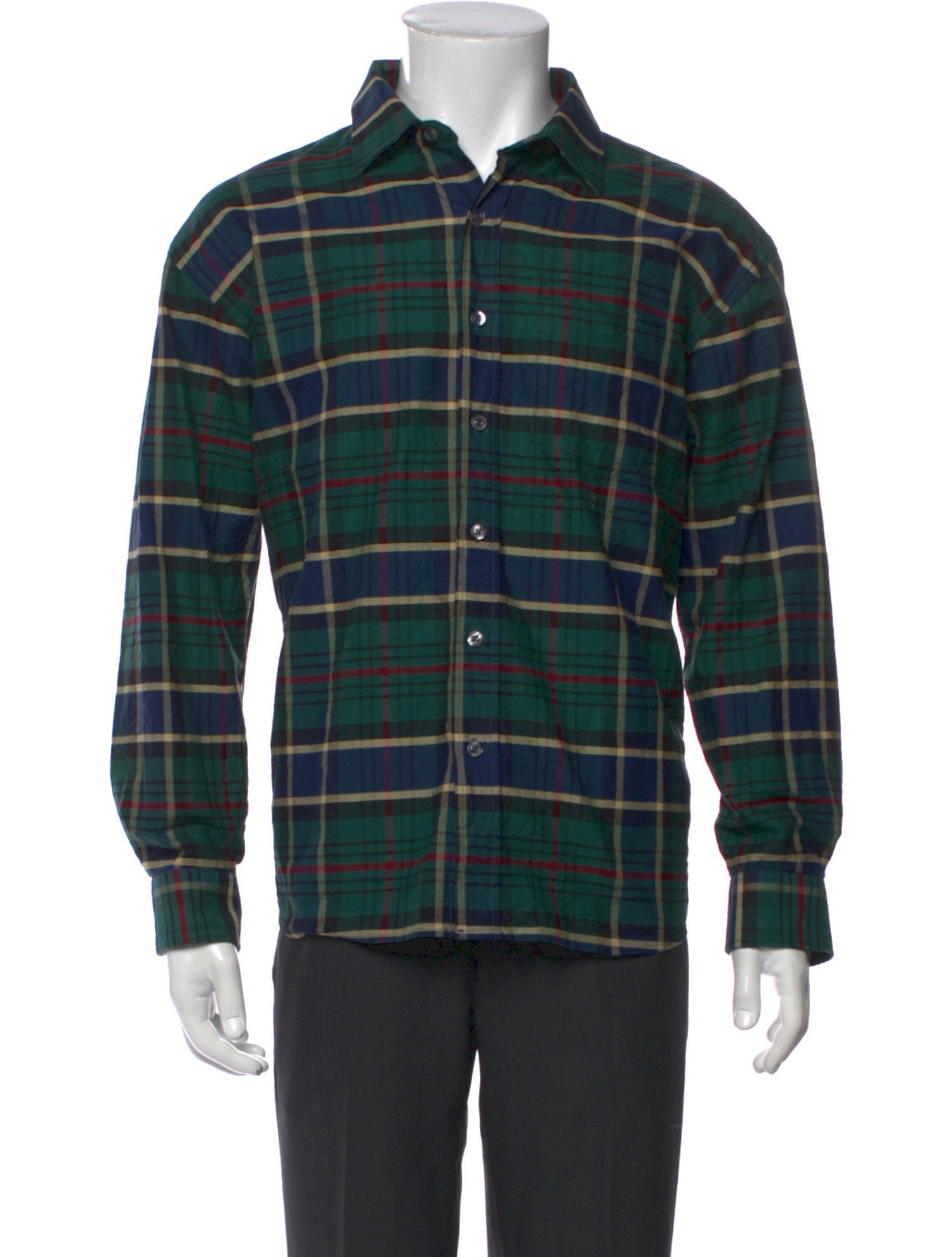 Stüssy Plaid Print Long Sleeve Shirt