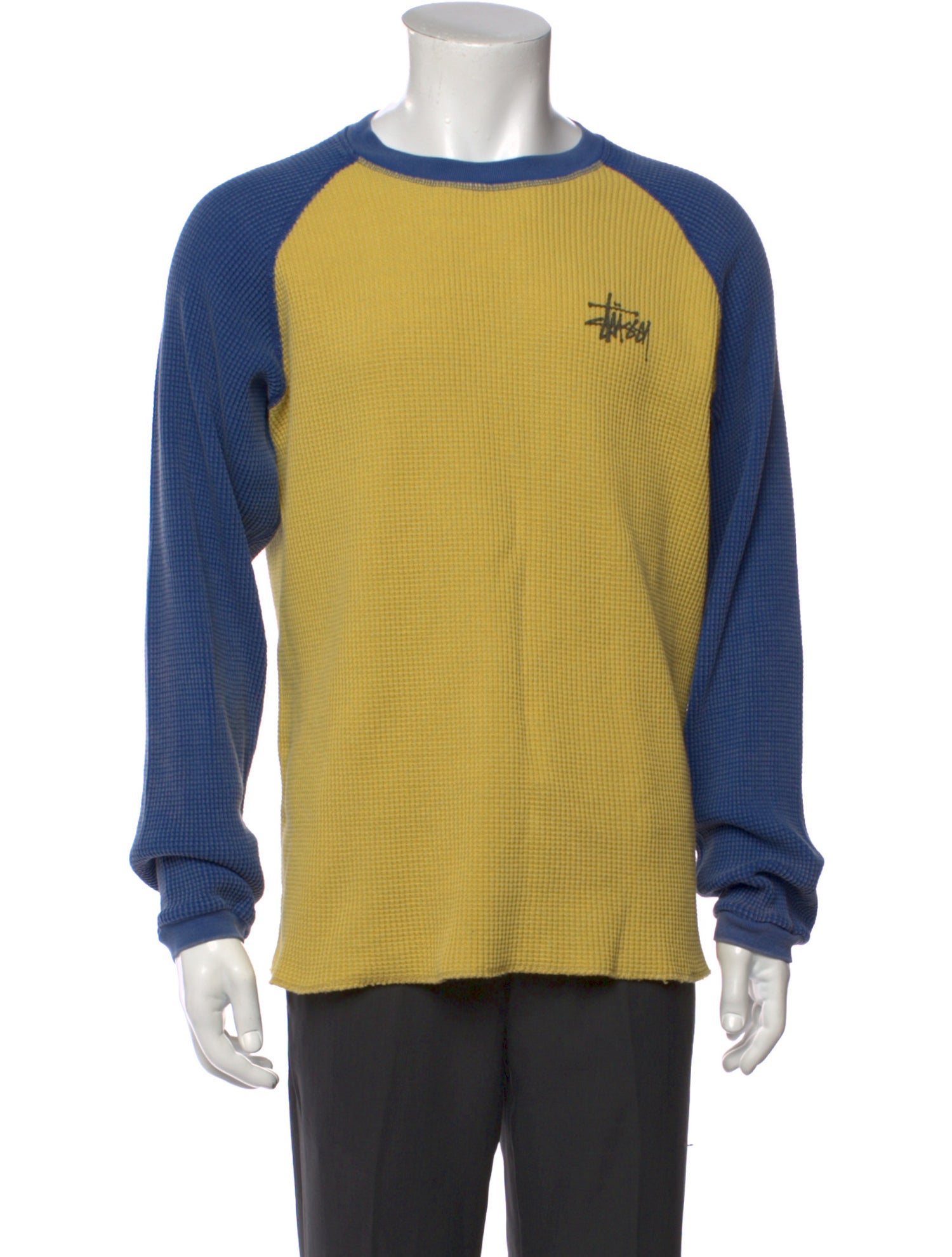 Stüssy Colorblock Pattern Crew Neck Henley