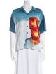 Stüssy Graphic Print Short Sleeve Button-Up Top