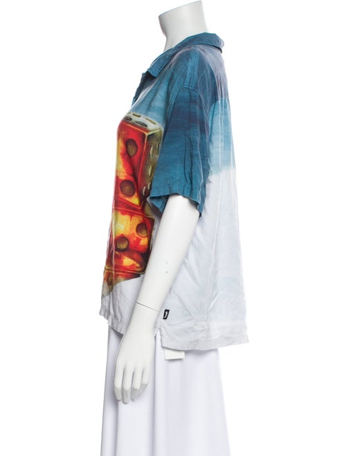 Stüssy Graphic Print Short Sleeve Button-Up Top