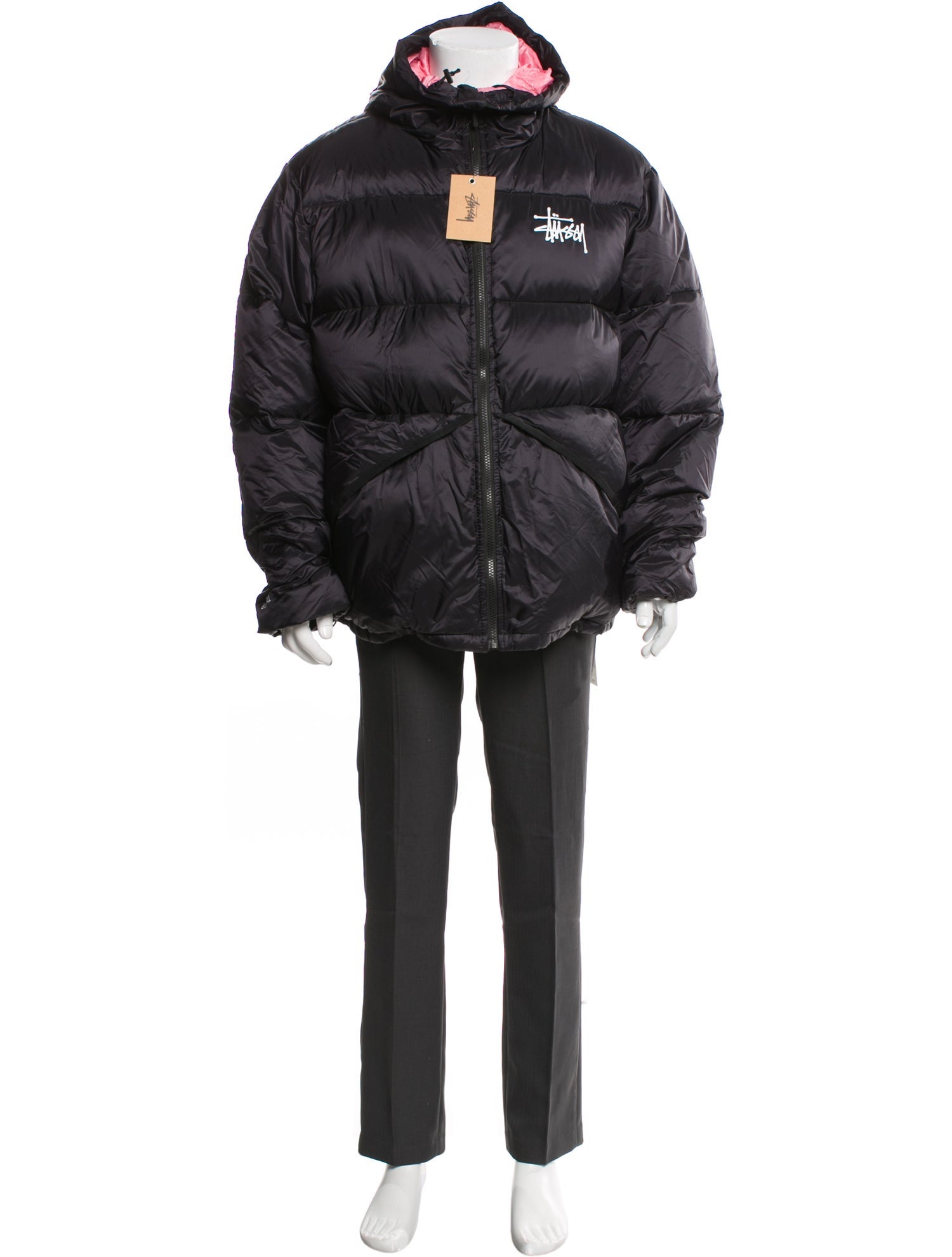 Stüssy Graphic Print Puffer Coat w/ Tags