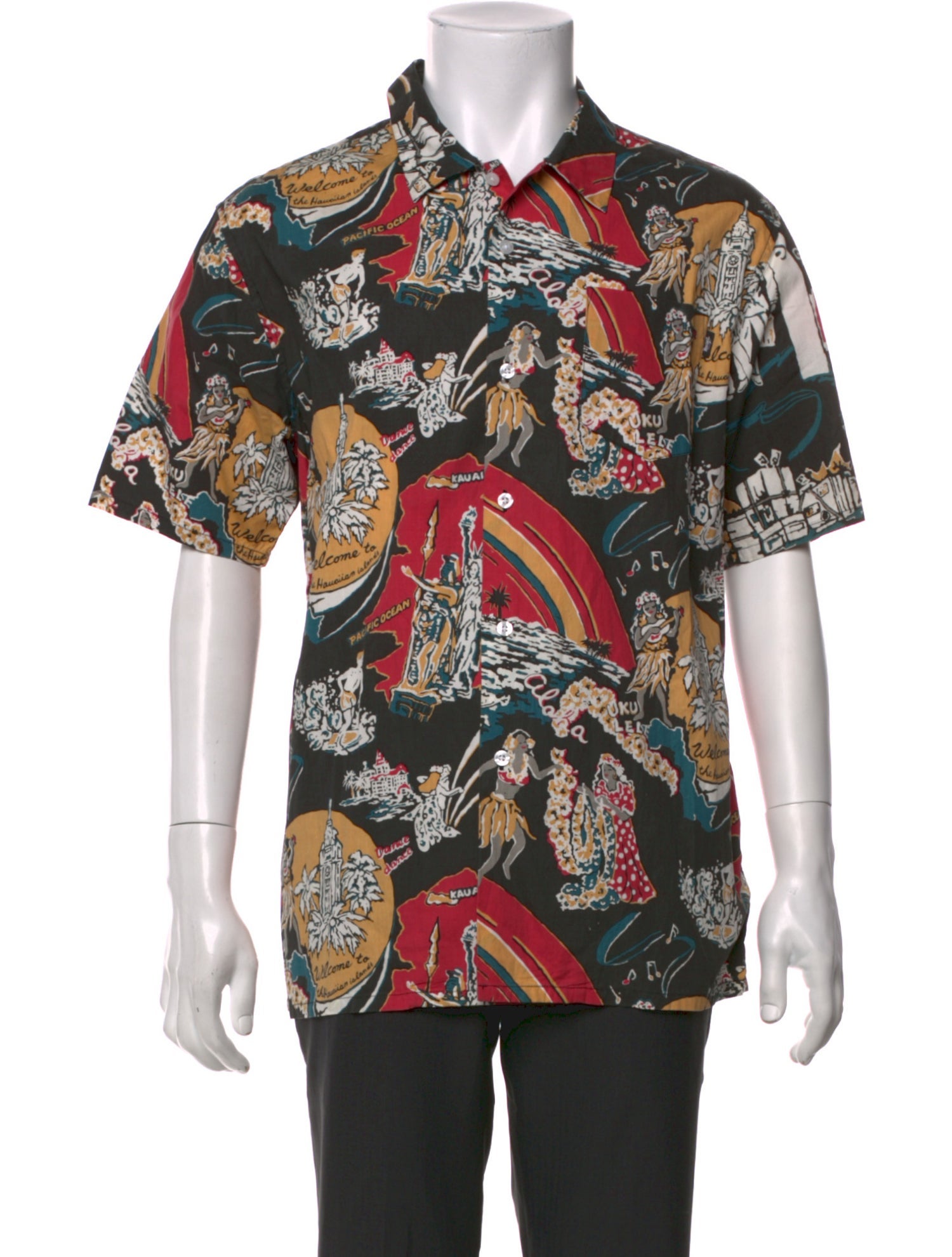 Stüssy Floral Print Short Sleeve Shirt