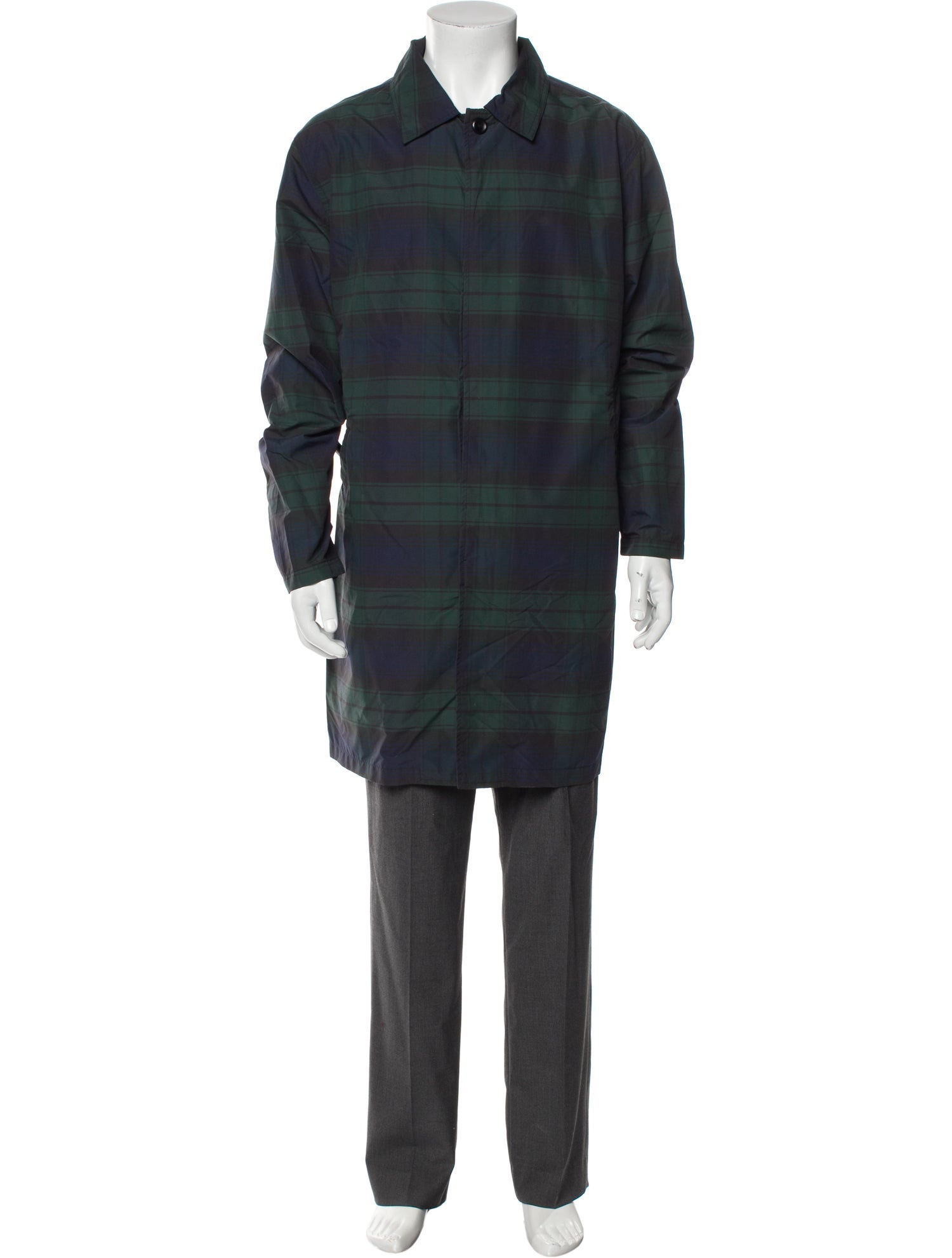 Stüssy Plaid Print Overcoat