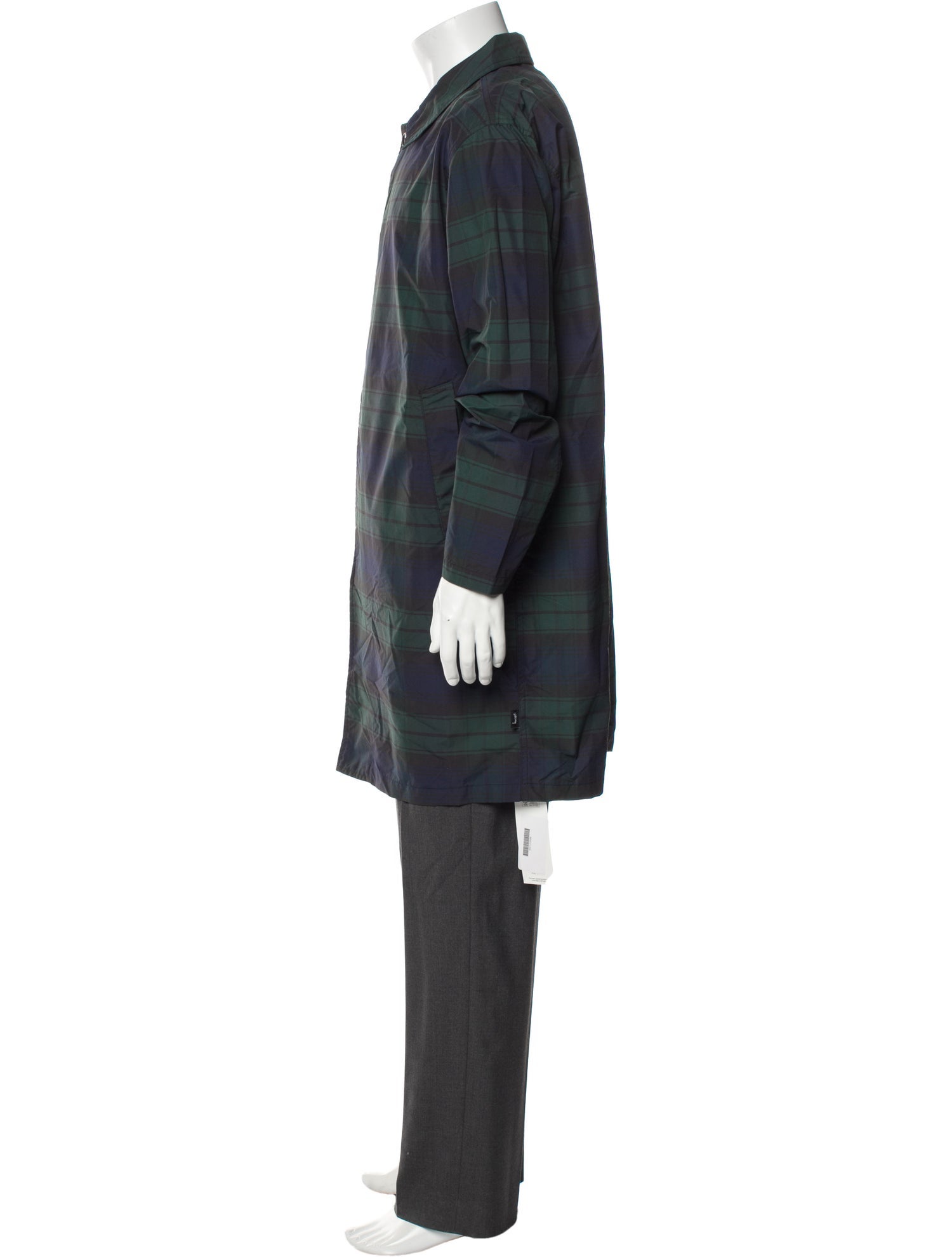 Stüssy Plaid Print Overcoat