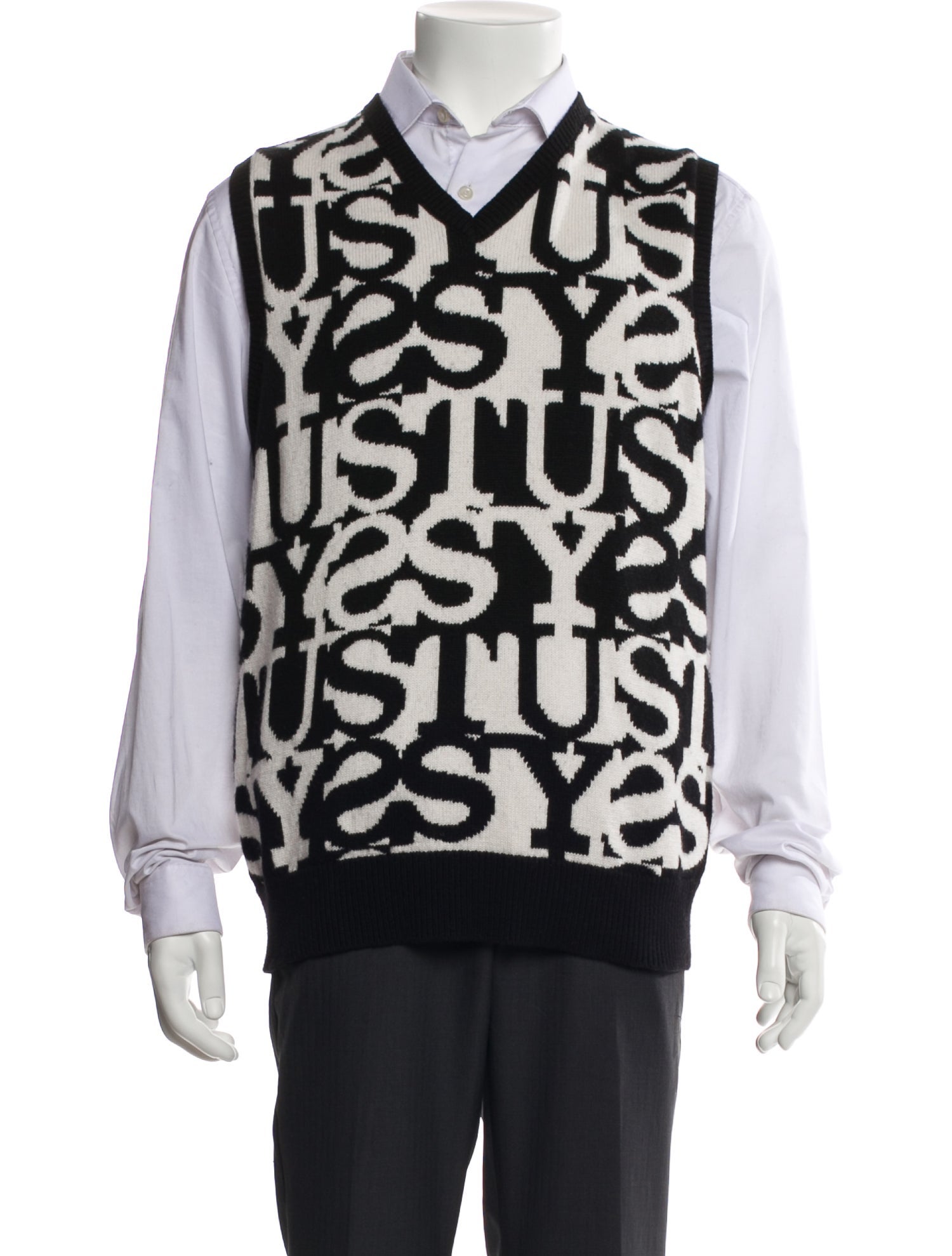 Stüssy Printed V-Neck Sweater Vest