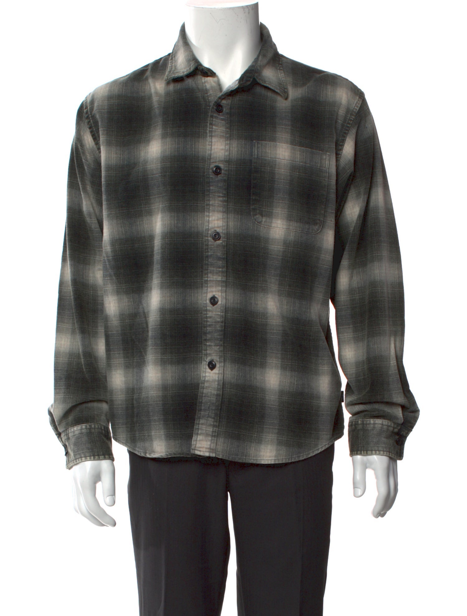 Stüssy Plaid Print Long Sleeve Shirt