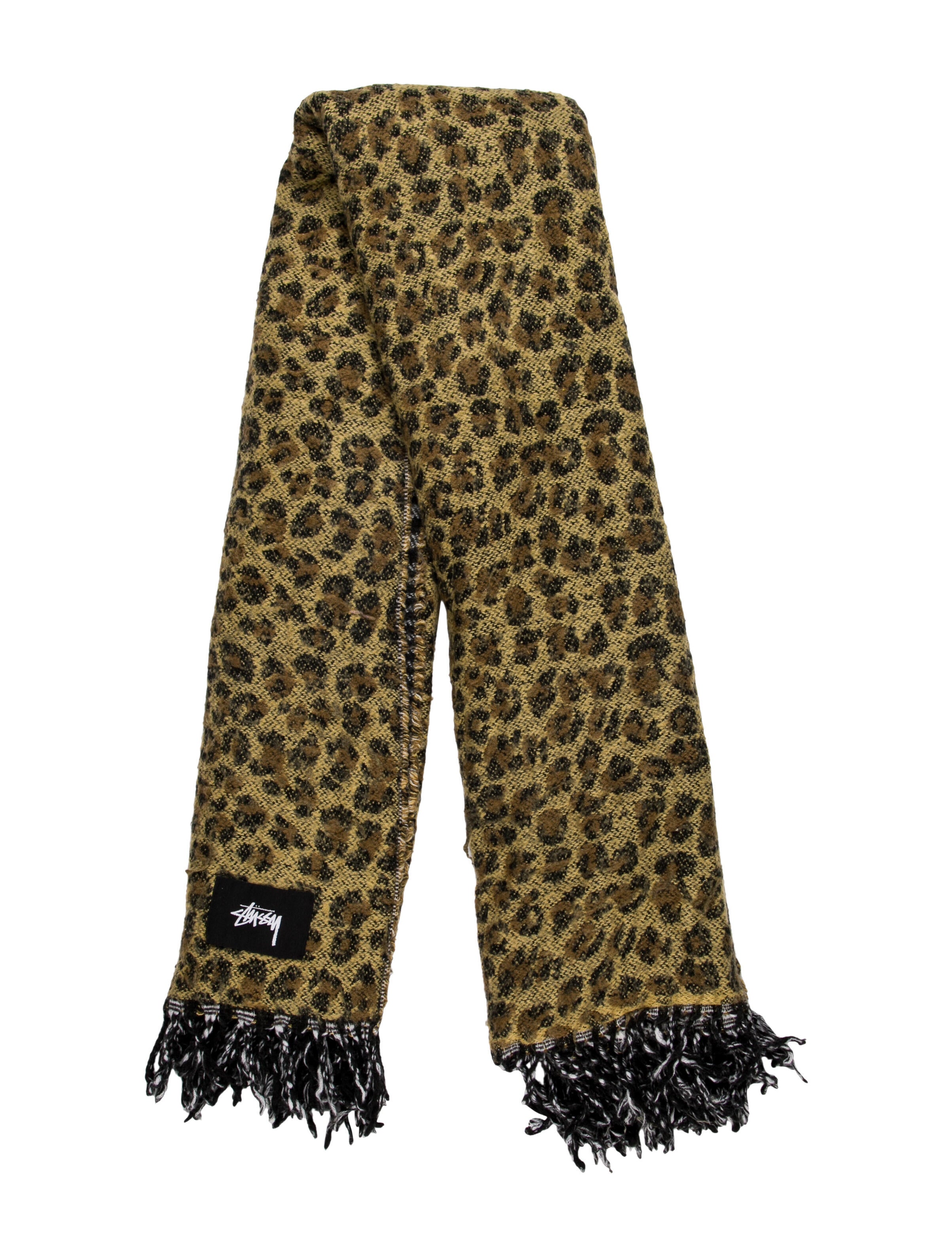 Stüssy Acrylic Animal Print Scarf