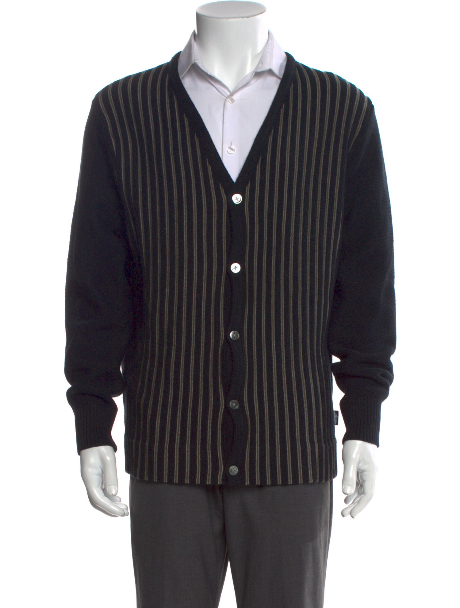 Stüssy Striped V-Neck Cardigan
