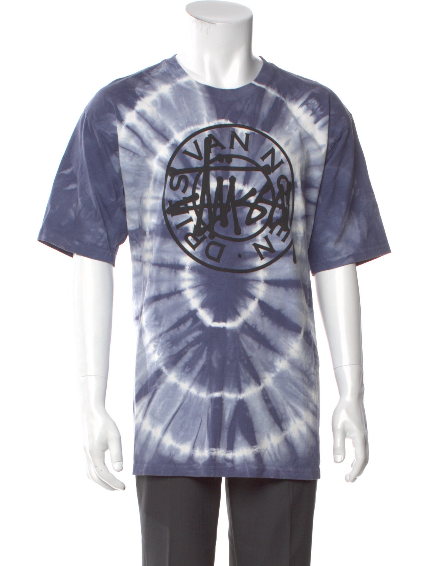 Stüssy Tie-Dye Print Crew Neck T-Shirt