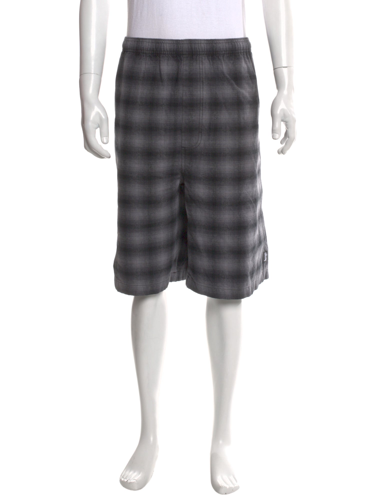 Stüssy Plaid Print Flat Front Shorts
