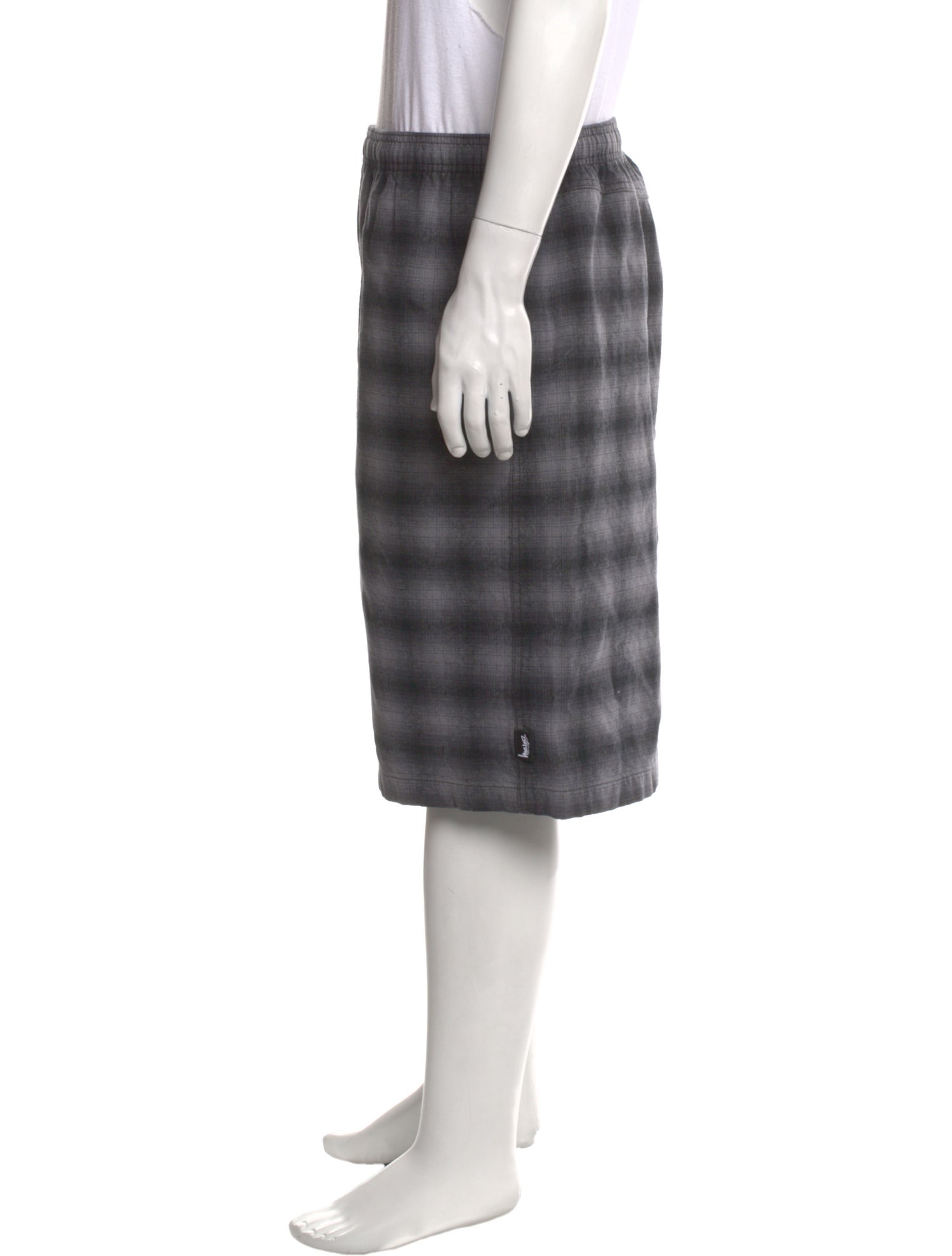 Stüssy Plaid Print Flat Front Shorts