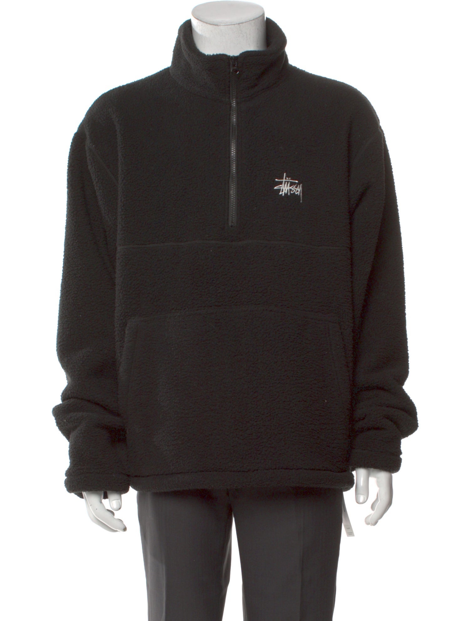 Stüssy Graphic Print Turtleneck Polo Sweater