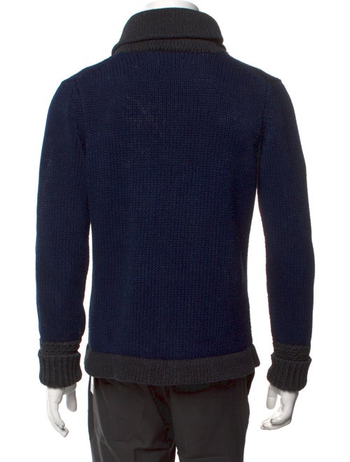 Stevenson Colorblock Pattern Mock Neck Cardigan