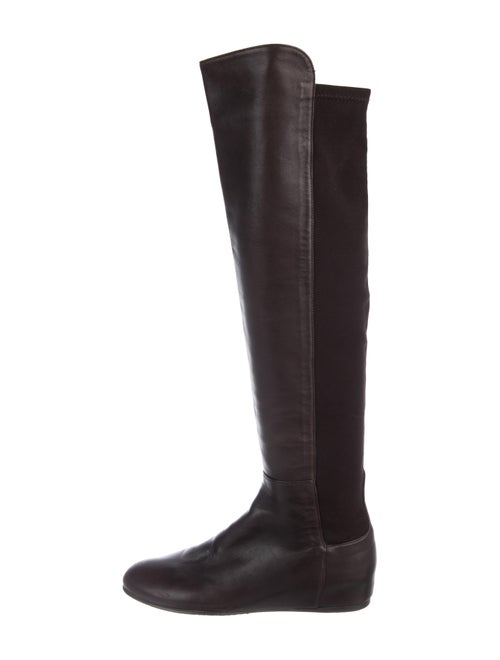 Stuart Weitzman Leather Knee-High Boots Brown