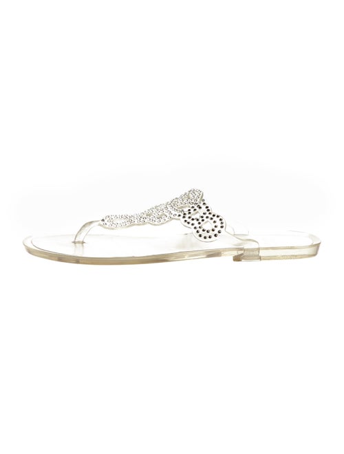 Stuart Weitzman PVC Embellished Sandals Clear
