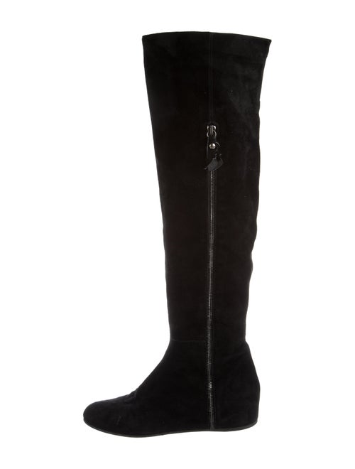 Stuart Weitzman Over-The-Knee Wedge Boots Black