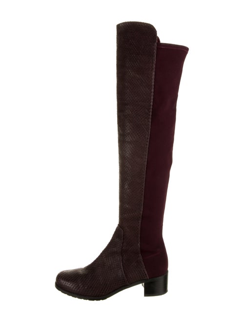 Stuart Weitzman Embossed Leather Over-The-Knee Boo