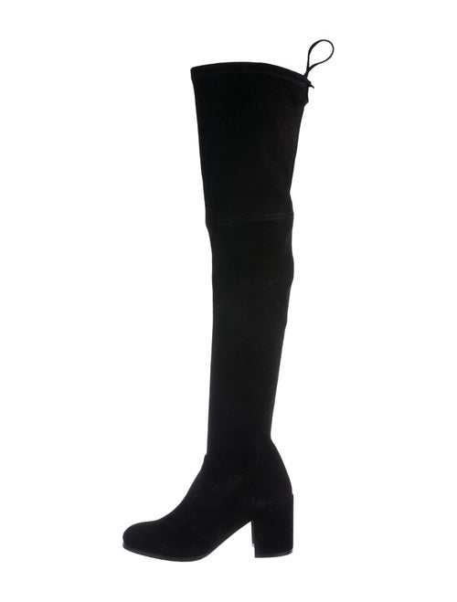 Stuart Weitzman Suede Over-The-Knee Boots Black