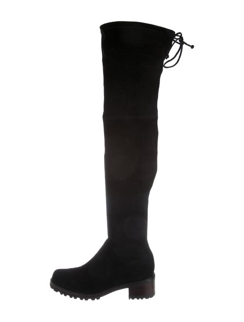 Stuart Weitzman Suede Over-The-Knee Boots Black