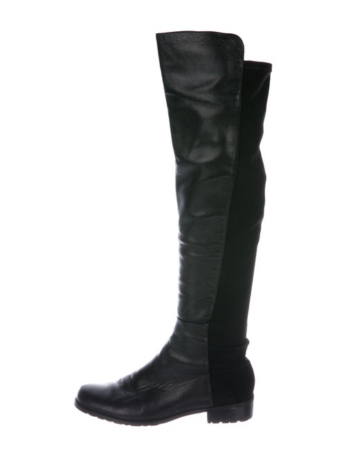 Stuart Weitzman Leather Riding Boots Black