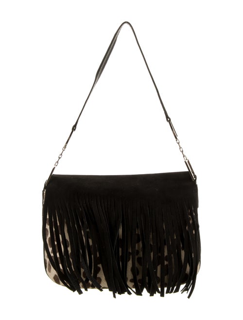 Stuart Weitzman Suede Fringe Shoulder Bag