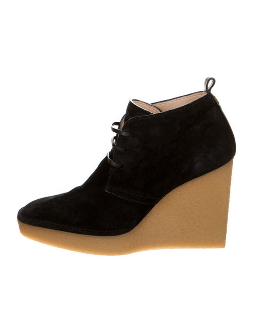 Stuart Weitzman Suede Lace-Up Boots Black