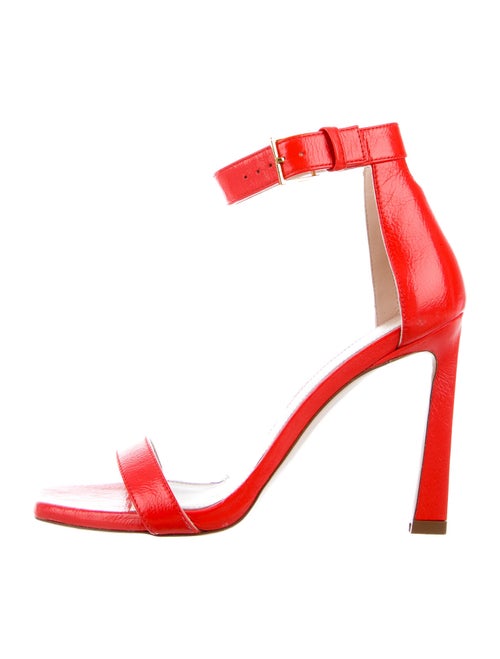 Stuart Weitzman Leather Sandals Orange