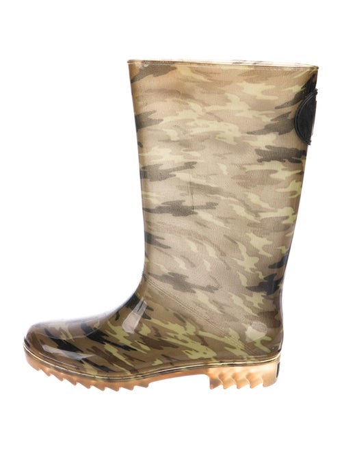 Stuart Weitzman Printed Rain Boots Green