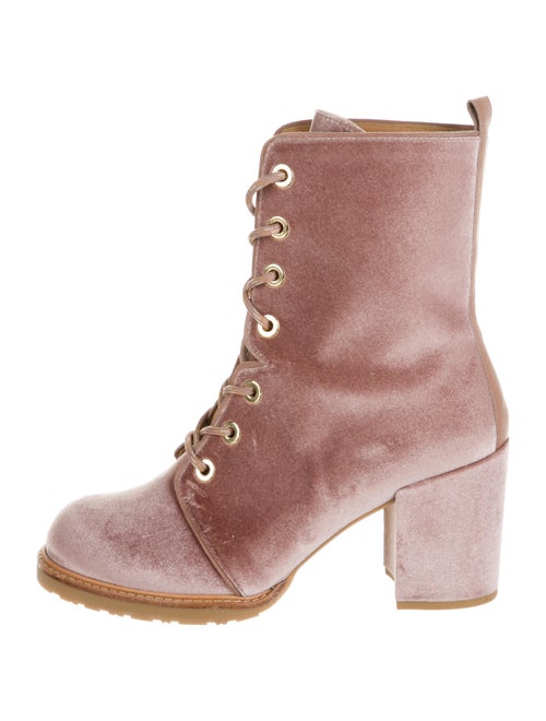 Stuart Weitzman Lace-Up Boots Pink