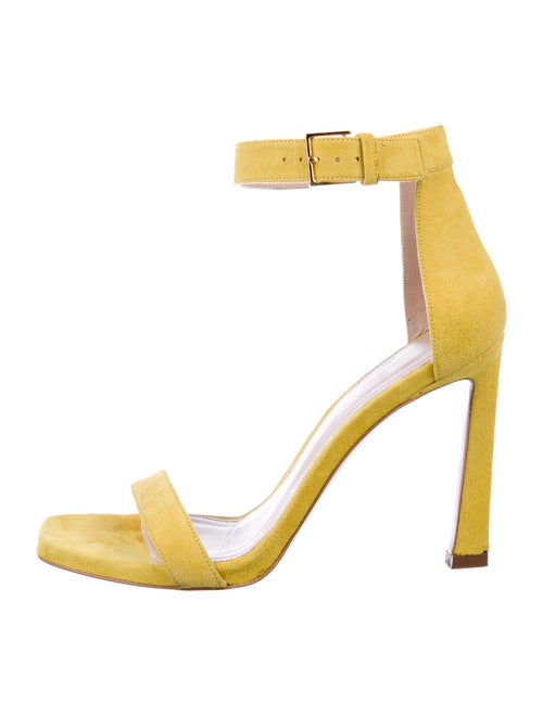 Stuart Weitzman Suede Sandals Yellow