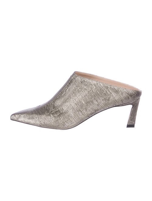 Stuart Weitzman Mira Mules Silver