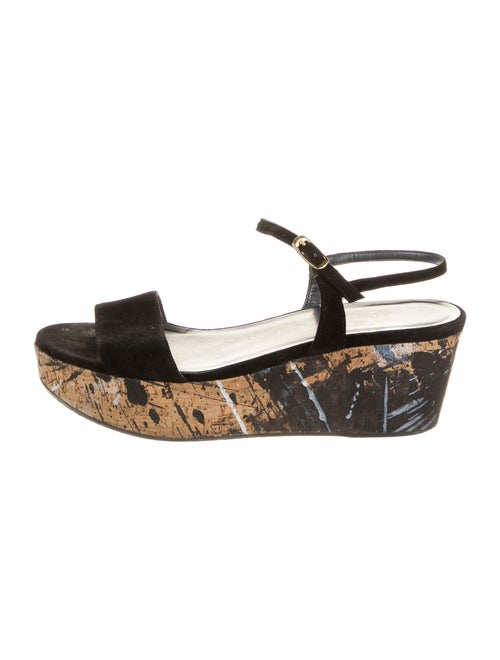 Stuart Weitzman Suede Sandals Black