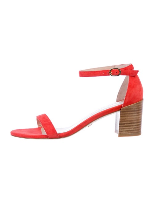 Stuart Weitzman Suede Sandals Orange