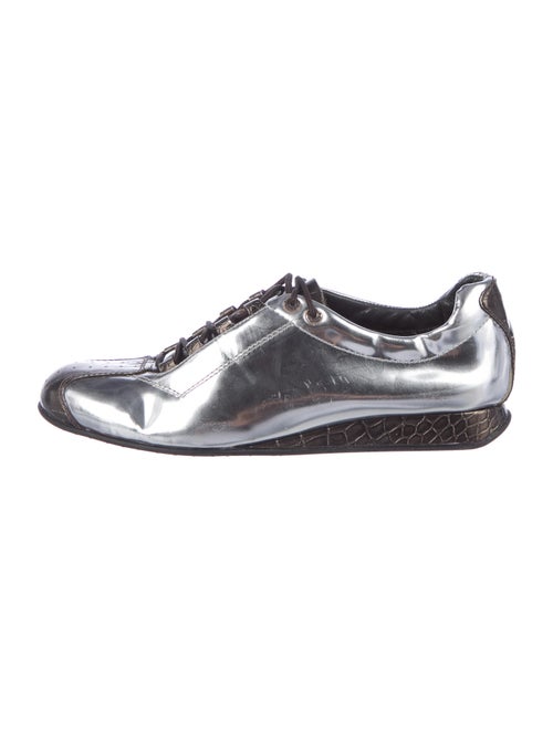 Stuart Weitzman Embossed Sneakers Metallic