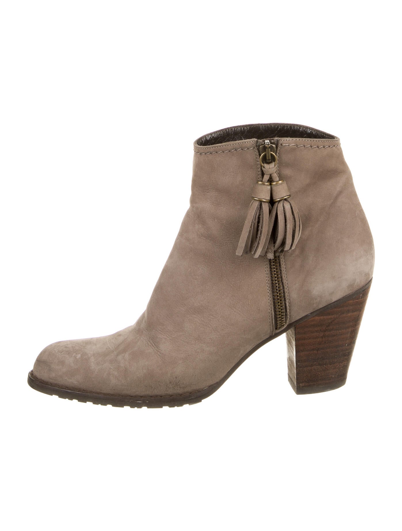 Stuart Weitzman Suede Fringe Trim Accent Boots