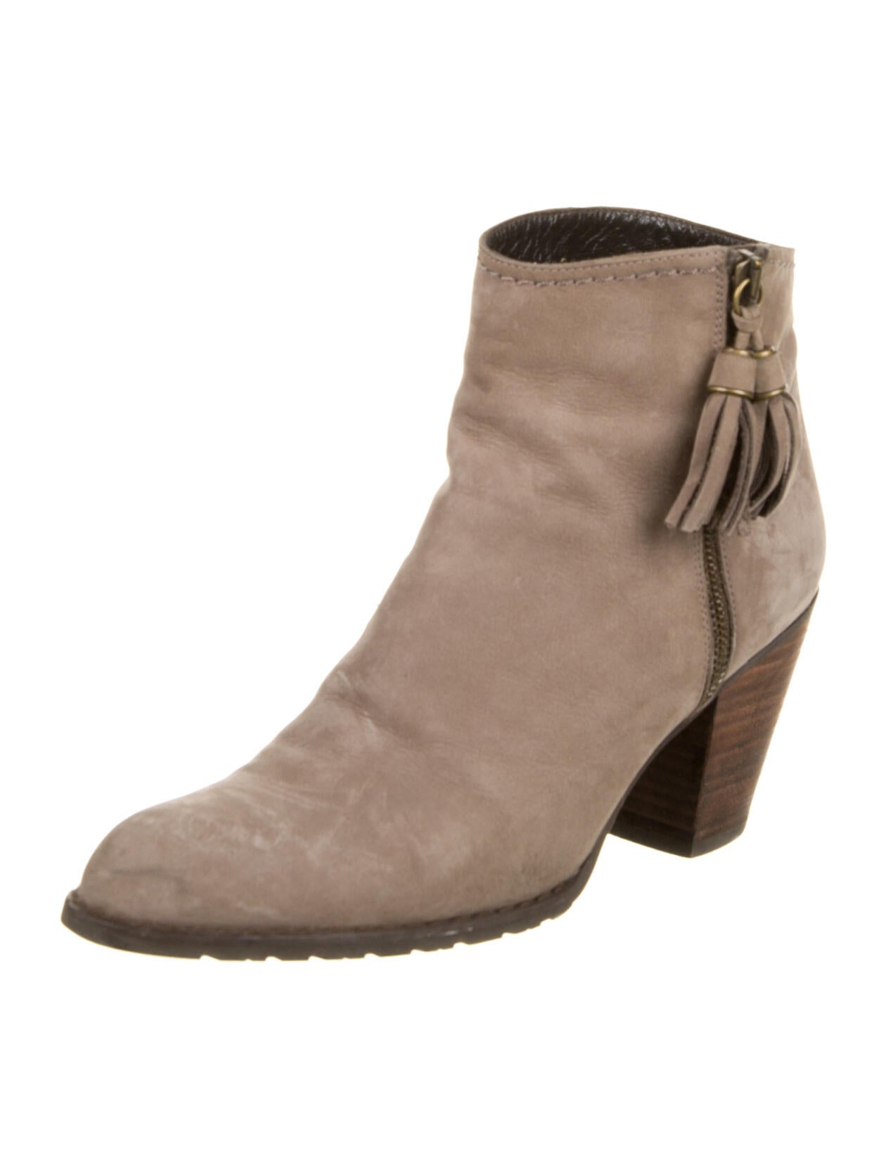 Stuart Weitzman Suede Fringe Trim Accent Boots