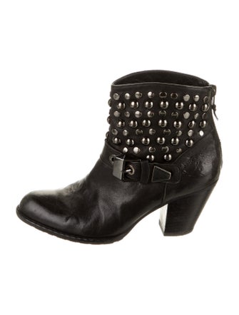Stuart Weitzman Leather Studded Accents Western Boots