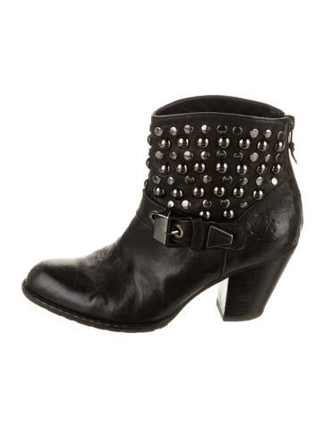 Stuart Weitzman Boots Leather Studded Accents Western 5.5