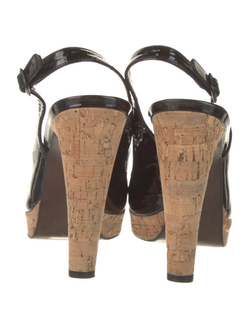 Stuart Weitzman Exsling Patent Leather Slingback Sandals