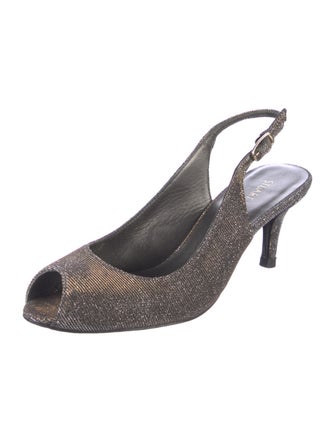 Stuart Weitzman Glitter Accents Slingback Sandals