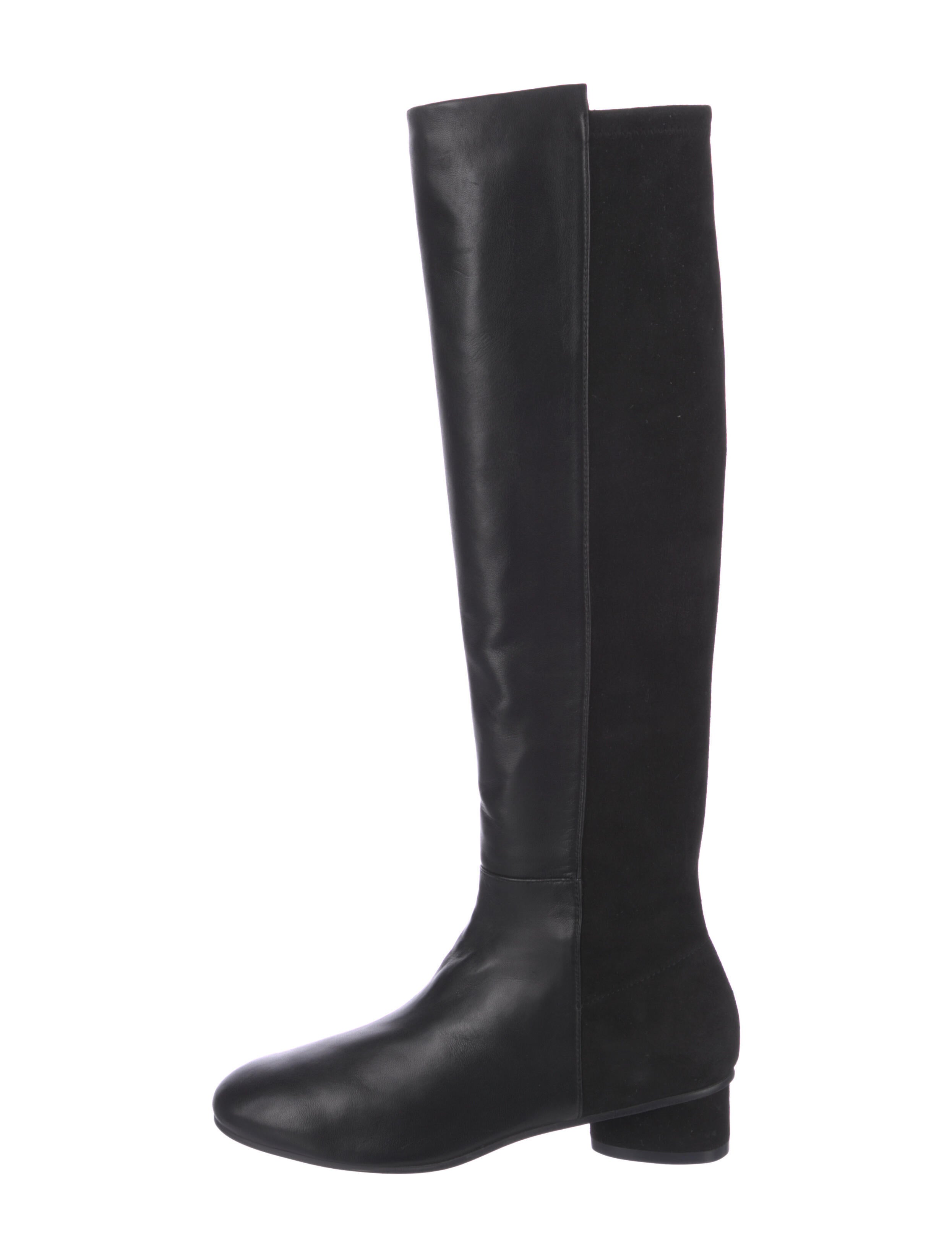 Stuart Weitzman Leather Riding Boots Black Boots, Shoes WSU220245