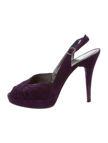 Stuart Weitzman Suede Slingback Sandals