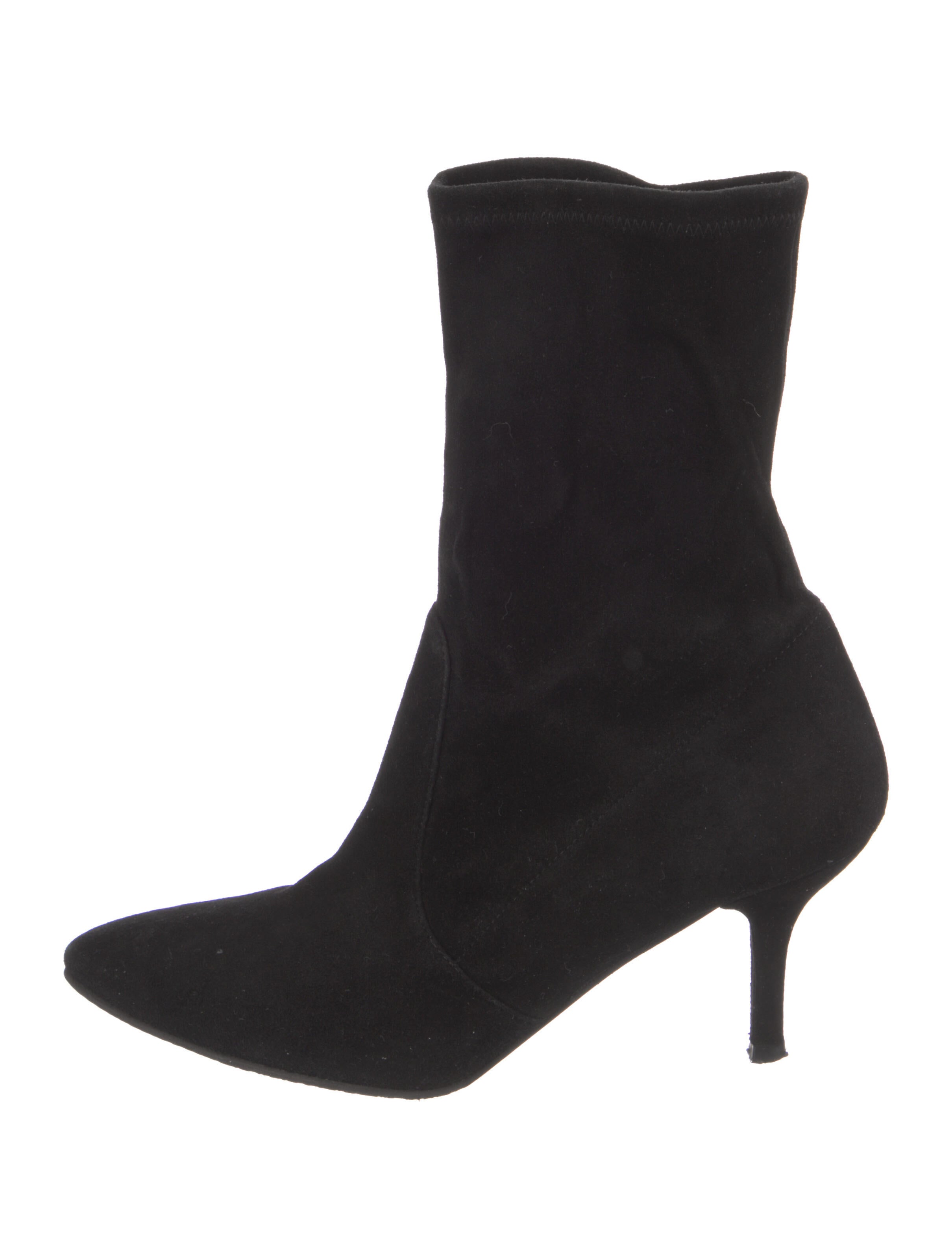 Stuart Weitzman Suede Sock Boots Black Boots, Shoes WSU247966 The