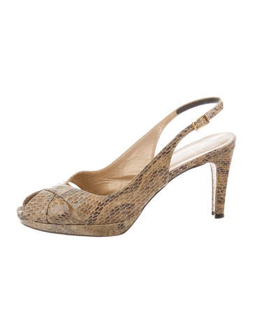 Stuart Weitzman Embossed Slingback Pumps